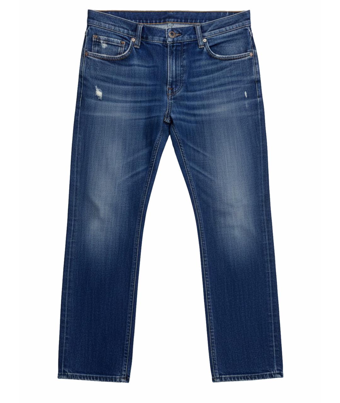 DOLCE&GABBANA Синие хлопковые прямые джинсы, фото 1