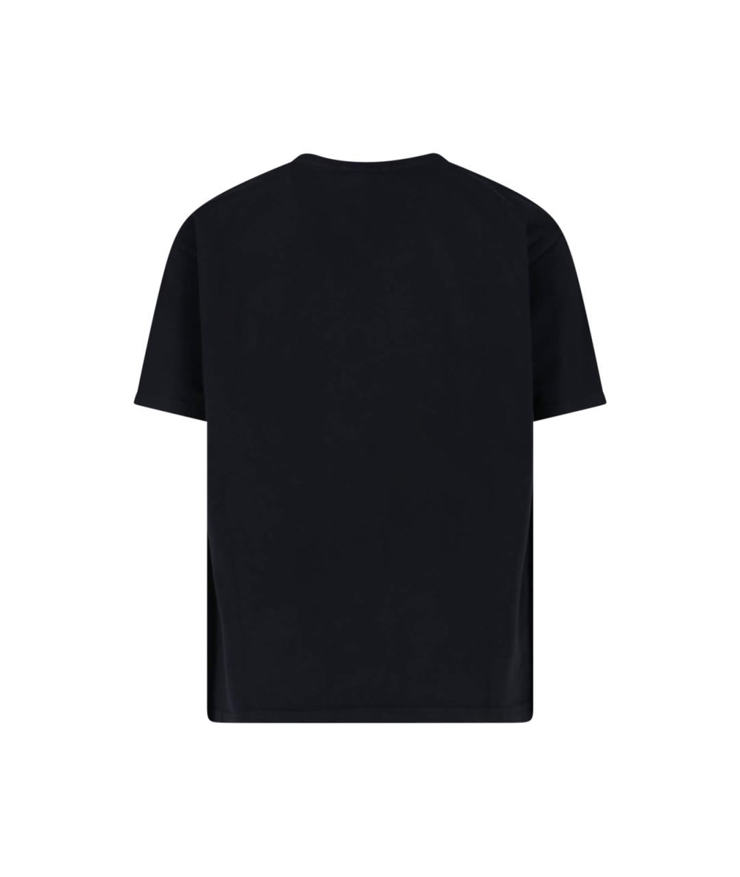 RHUDE Черная хлопковая футболка, фото 2