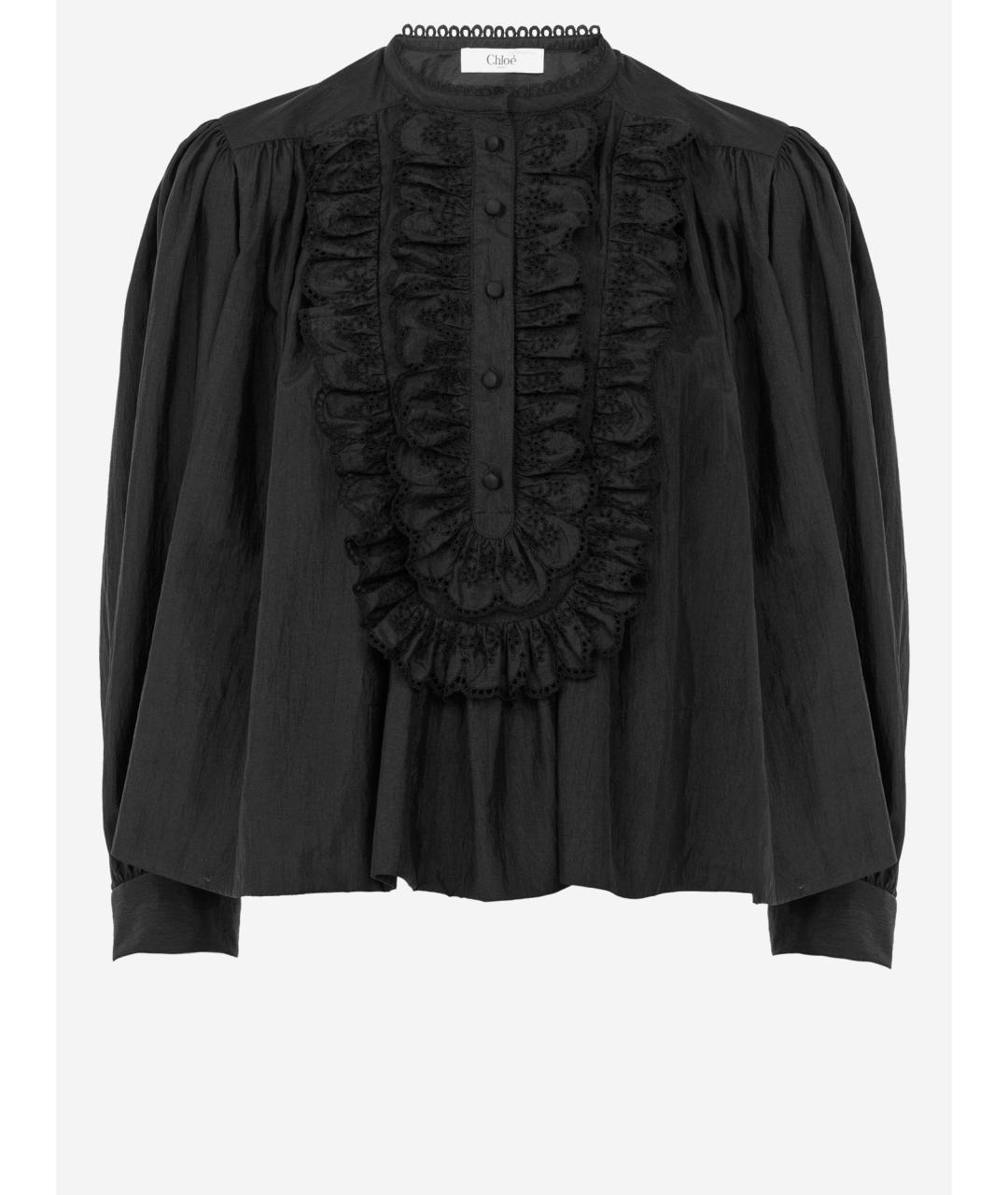 CHLOE Черная полиамидовая блузы, фото 4