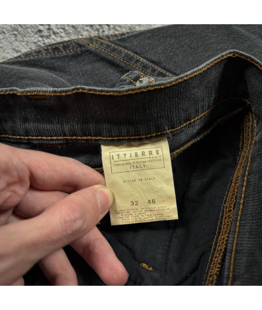 DOLCE&GABBANA Антрацитовые хлопковые прямые джинсы, фото 5