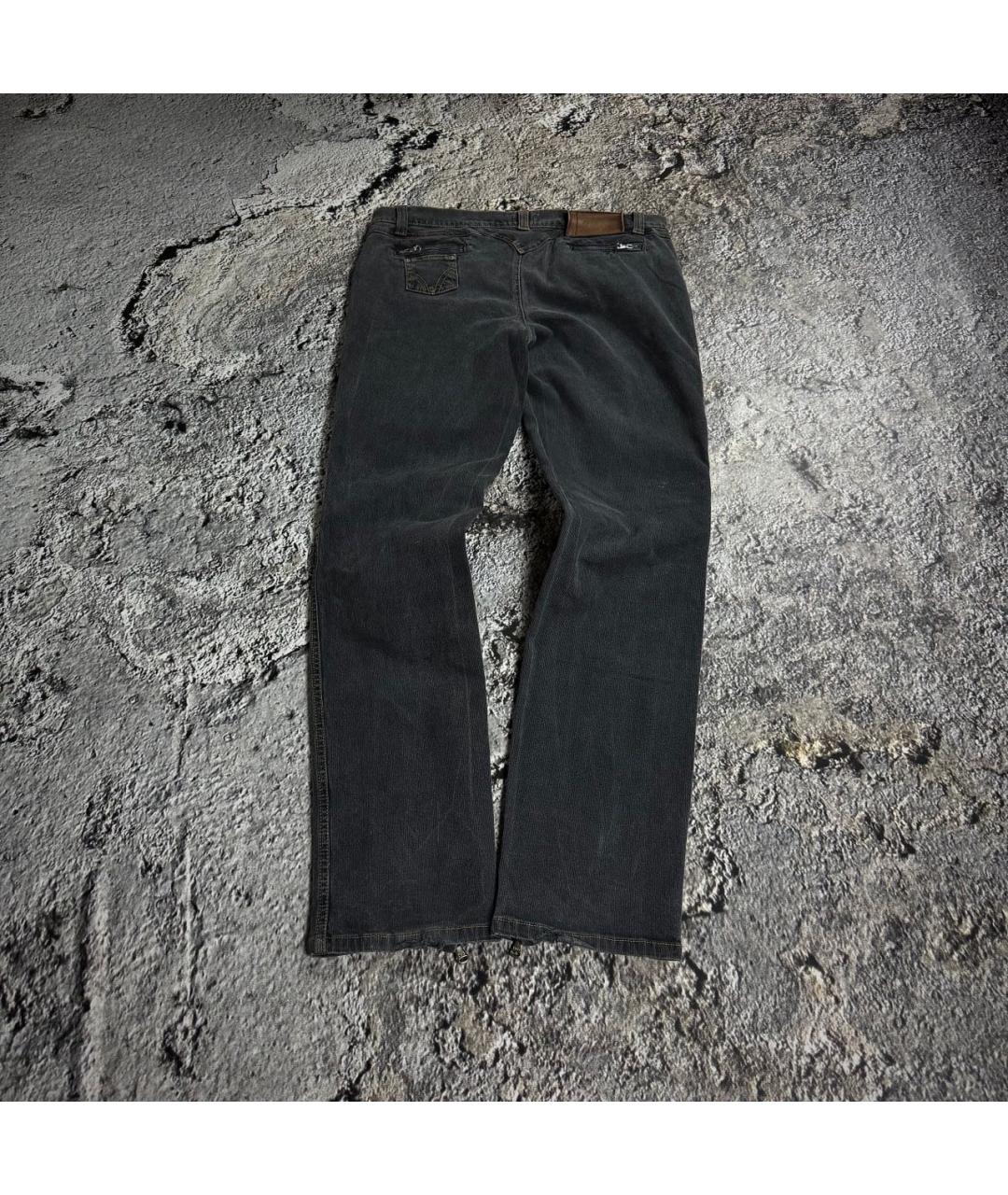 DOLCE&GABBANA Антрацитовые хлопковые прямые джинсы, фото 2