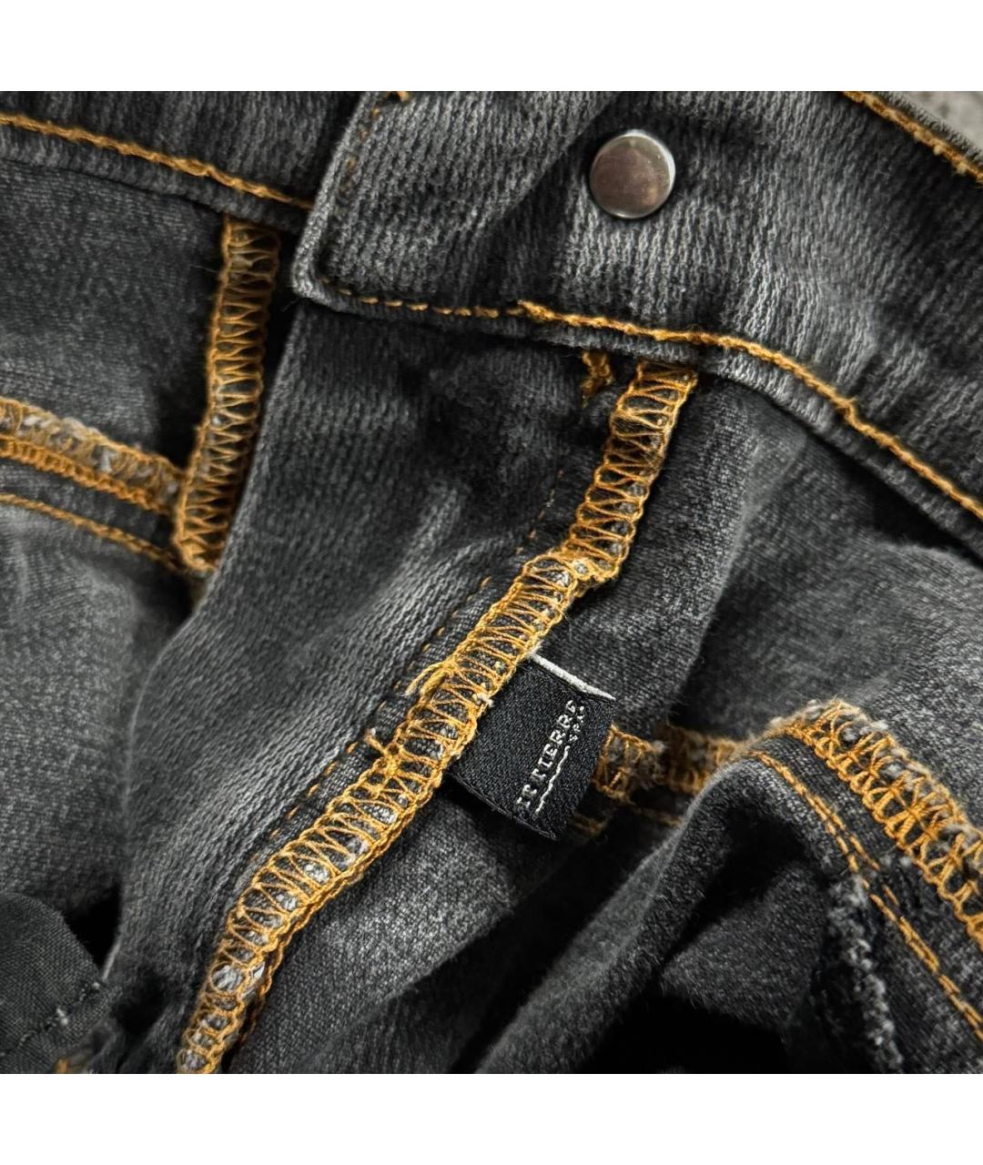 DOLCE&GABBANA Антрацитовые хлопковые прямые джинсы, фото 7