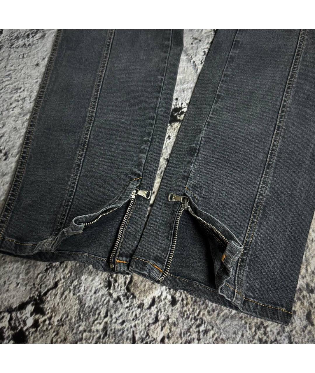 DOLCE&GABBANA Антрацитовые хлопковые прямые джинсы, фото 4