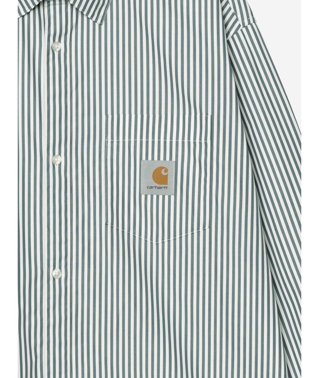 CARHARTT WIP Голубая хлопковая кэжуал рубашка, фото 3