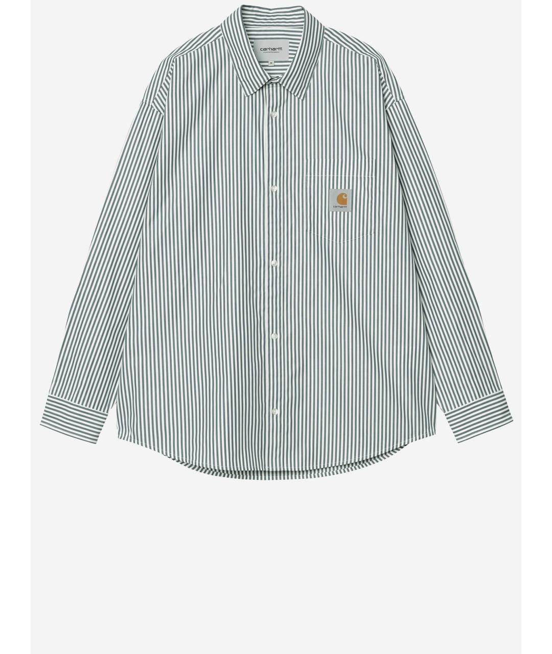 CARHARTT WIP Голубая хлопковая кэжуал рубашка, фото 4