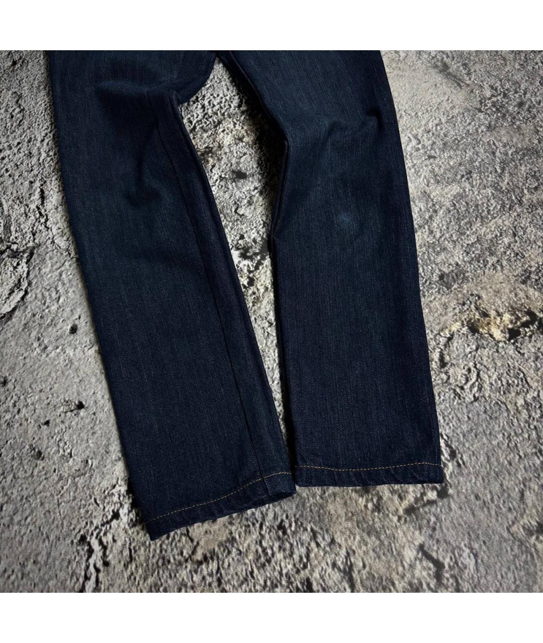 DOLCE&GABBANA Темно-синие хлопковые джинсы слим, фото 8