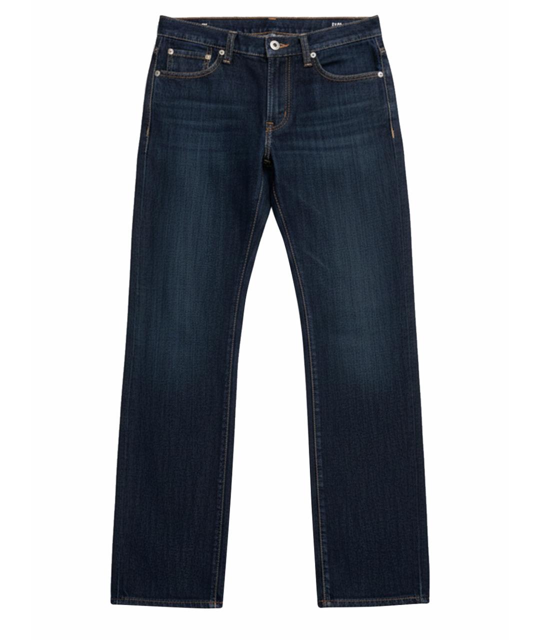 DOLCE&GABBANA Темно-синие хлопковые джинсы слим, фото 1