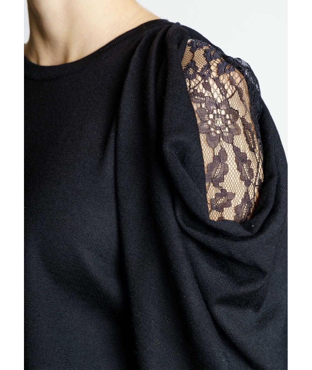 ALBERTA FERRETTI Черный шерстяной джемпер / свитер, фото 5