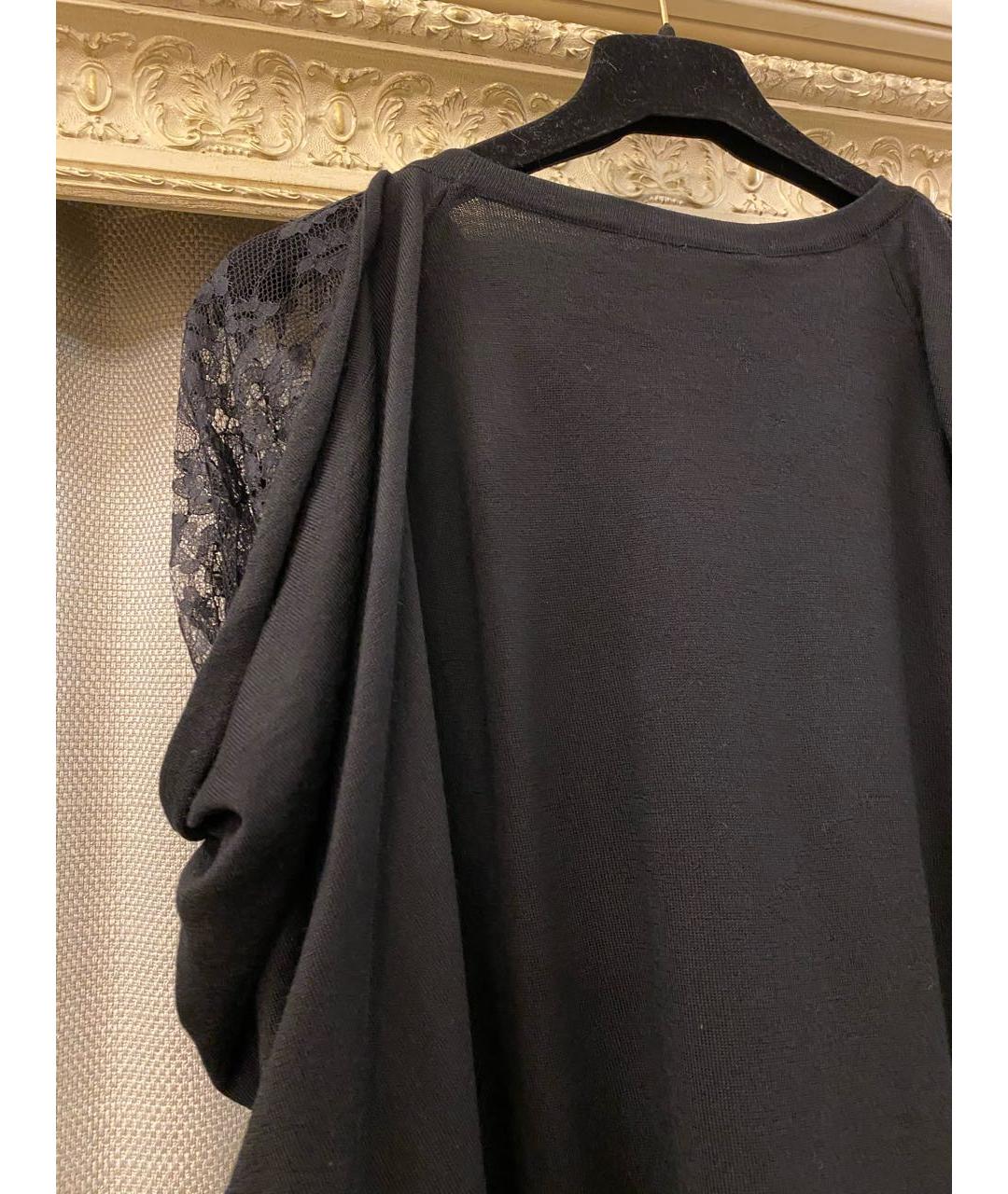 ALBERTA FERRETTI Черный шерстяной джемпер / свитер, фото 8