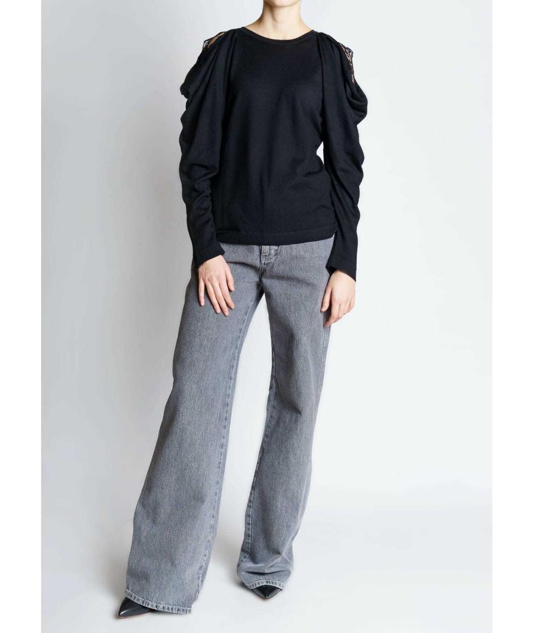 ALBERTA FERRETTI Черный шерстяной джемпер / свитер, фото 2