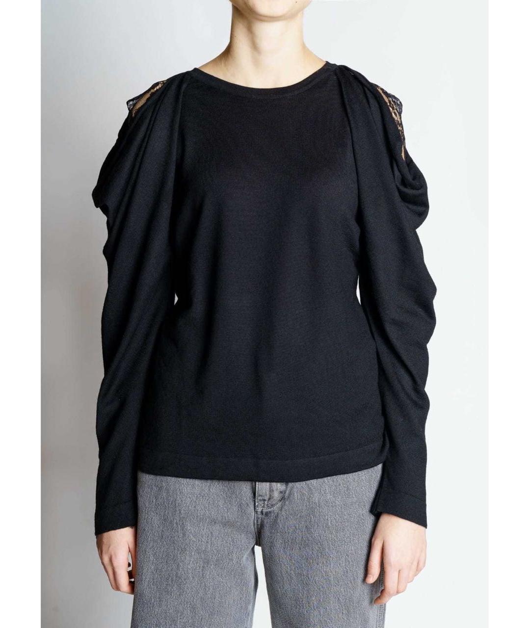 ALBERTA FERRETTI Черный шерстяной джемпер / свитер, фото 3