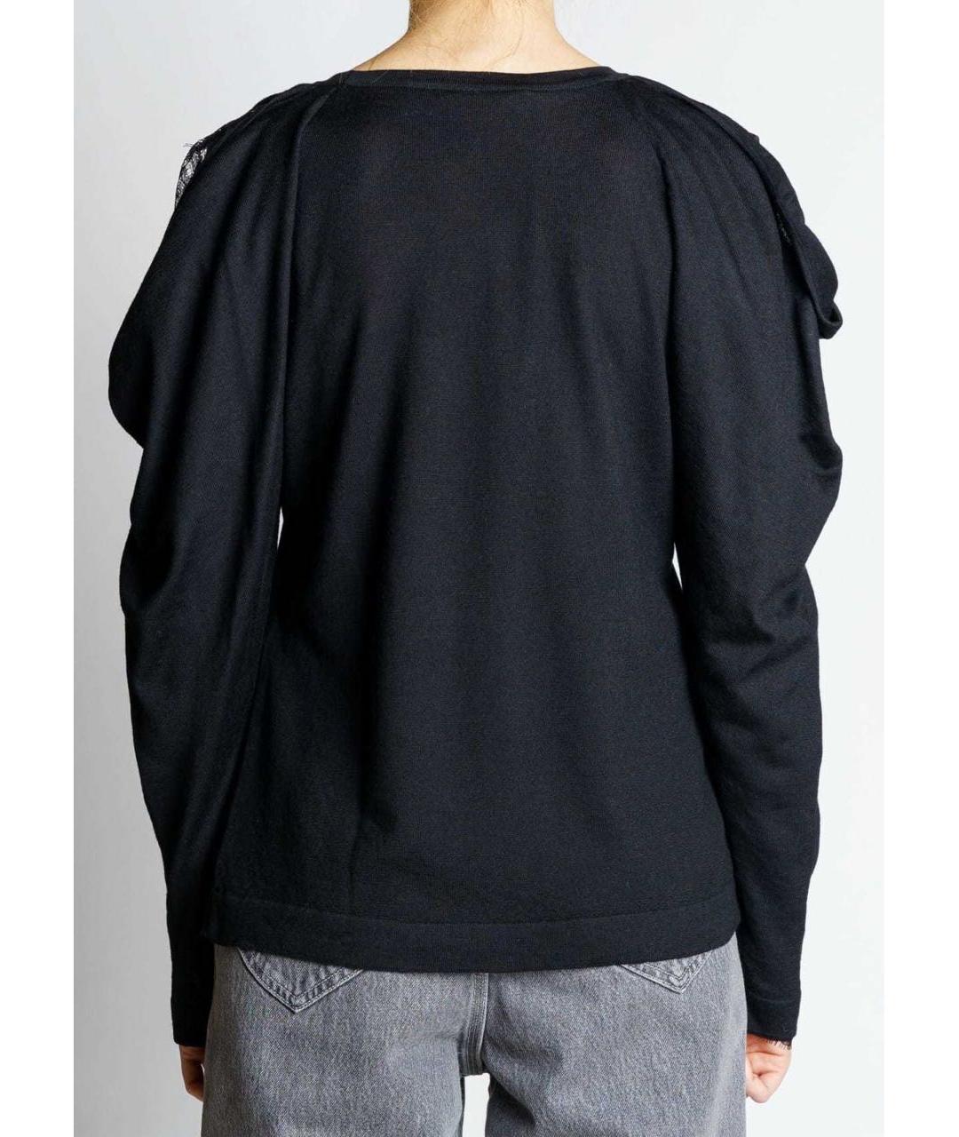 ALBERTA FERRETTI Черный шерстяной джемпер / свитер, фото 4