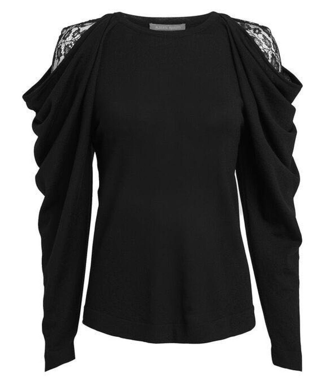 ALBERTA FERRETTI Черный шерстяной джемпер / свитер, фото 1