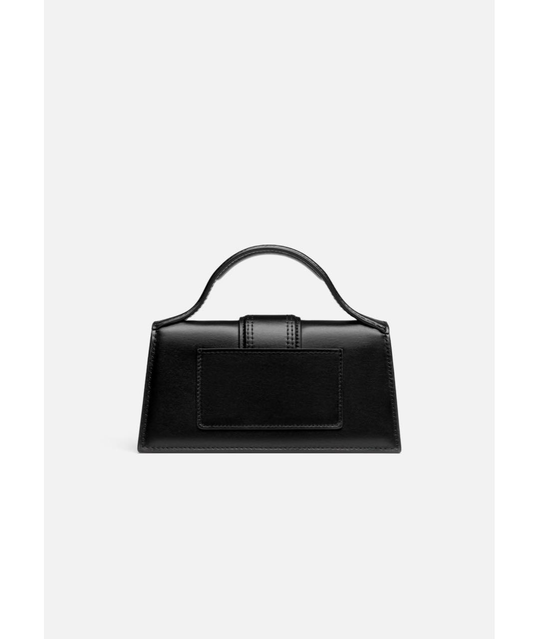 JACQUEMUS Черная кожаная сумка через плечо, фото 3