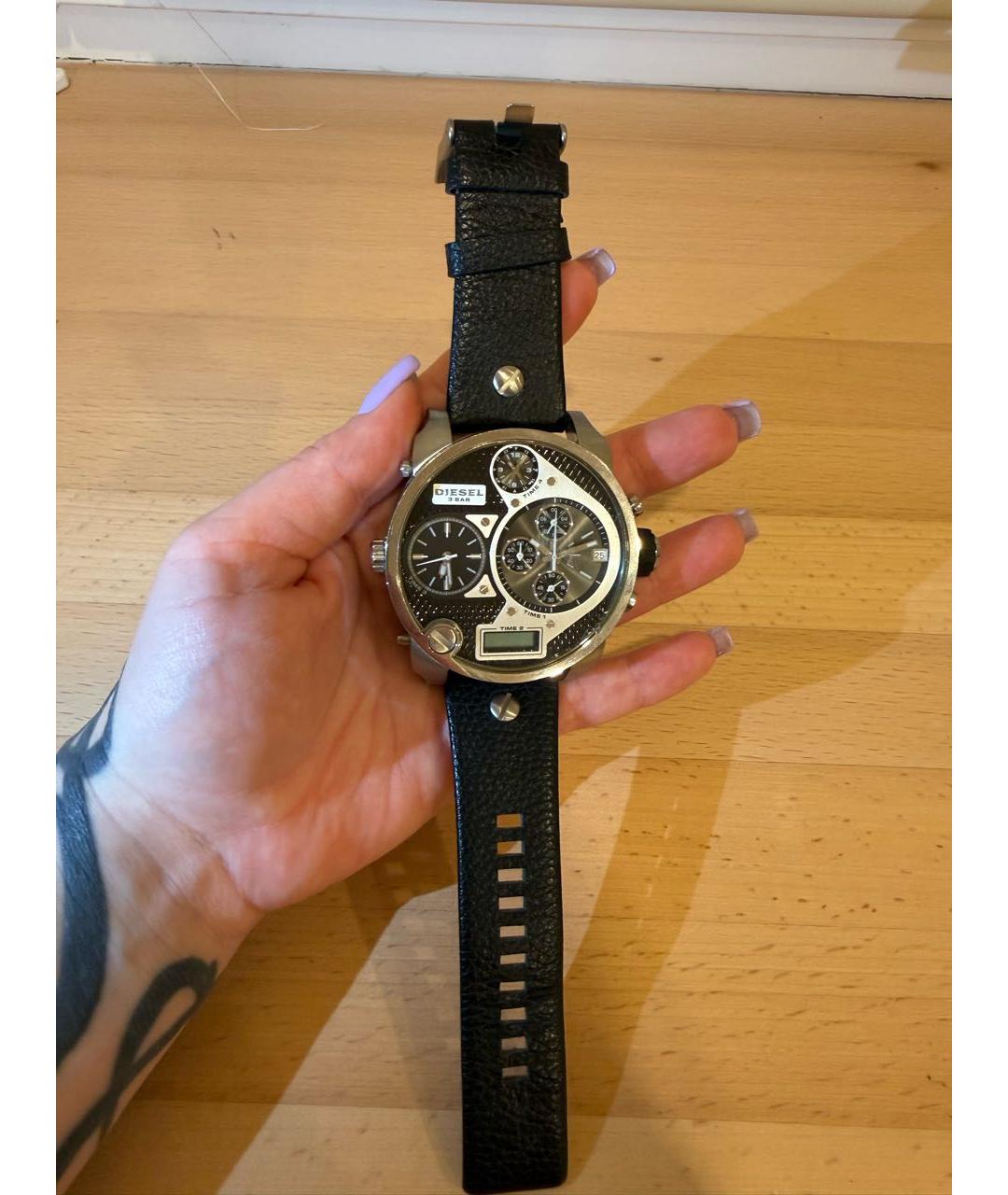 DIESEL Черные стальные часы, фото 2