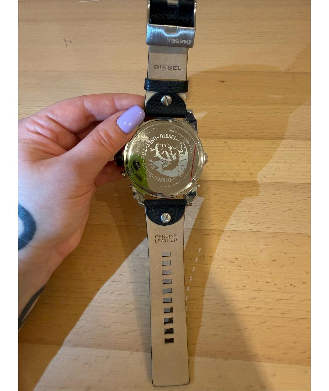 DIESEL Черные стальные часы, фото 3