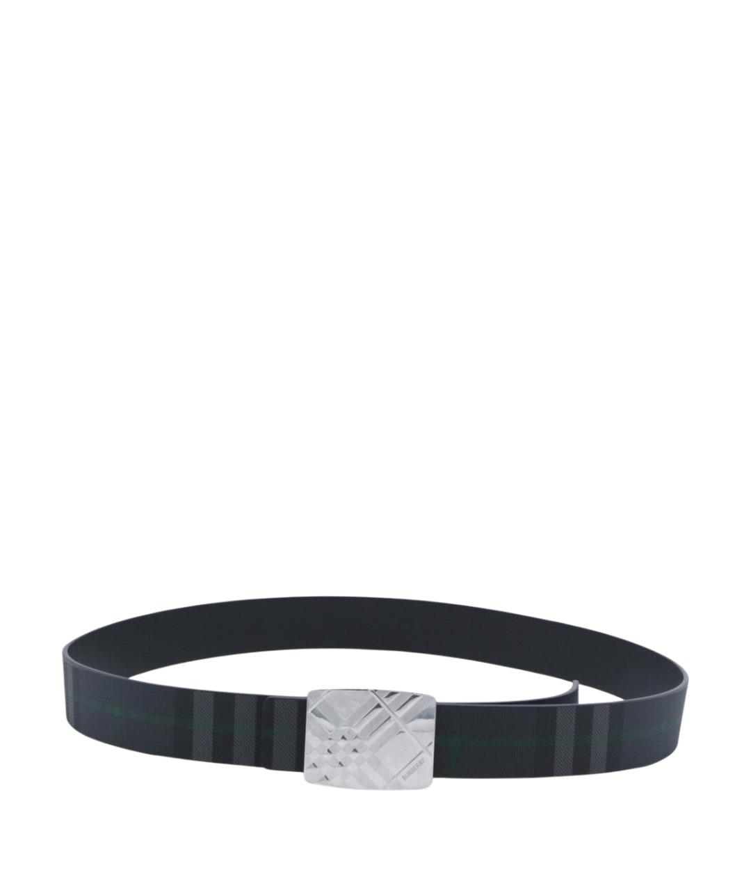 BURBERRY Черный кожаный ремень, фото 1
