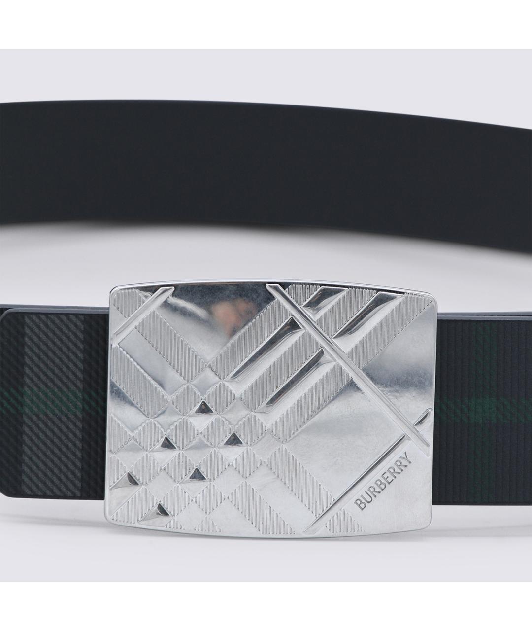 BURBERRY Черный кожаный ремень, фото 2
