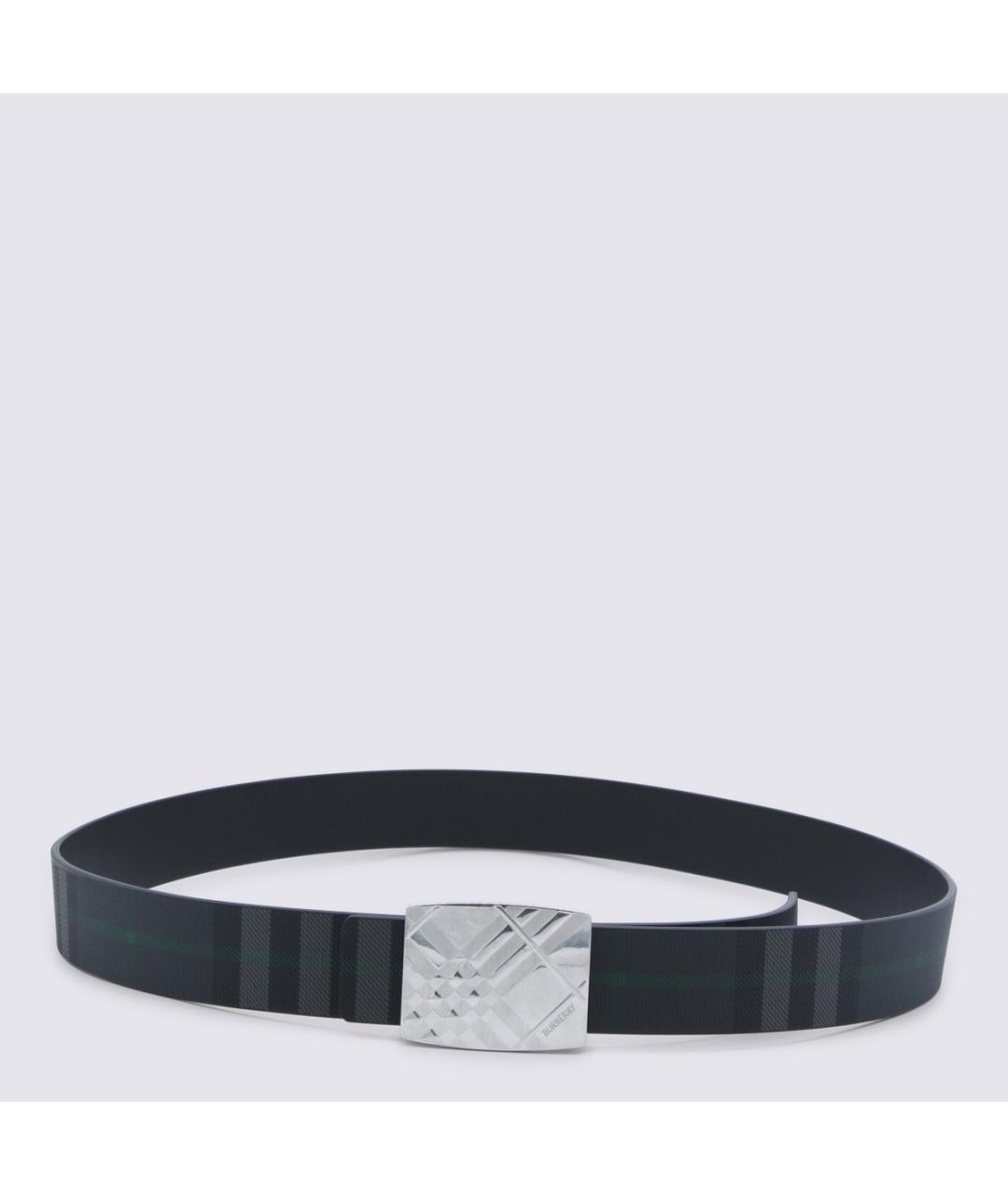 BURBERRY Черный кожаный ремень, фото 3
