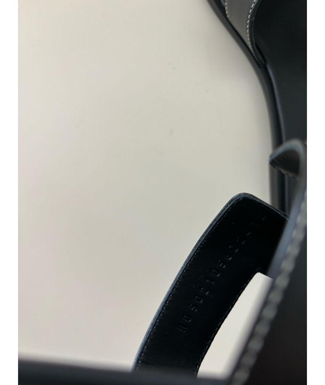 HERMES Черные кожаные сандалии, фото 4