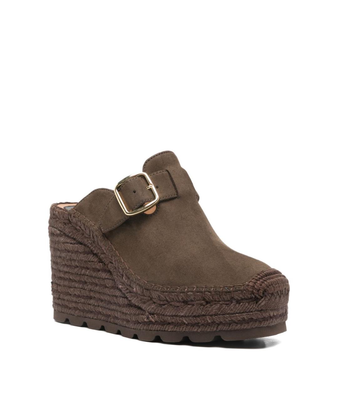 STELLA MCCARTNEY Коричневые сабо из искусственной кожи, фото 2