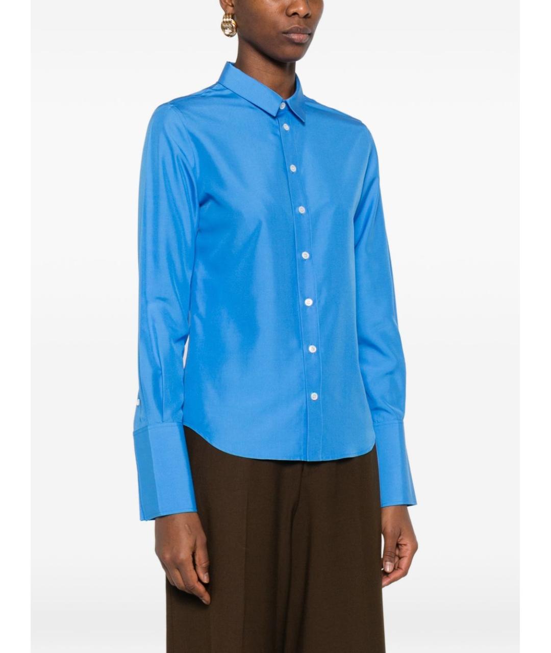 CELINE Голубая шелковая рубашка, фото 3