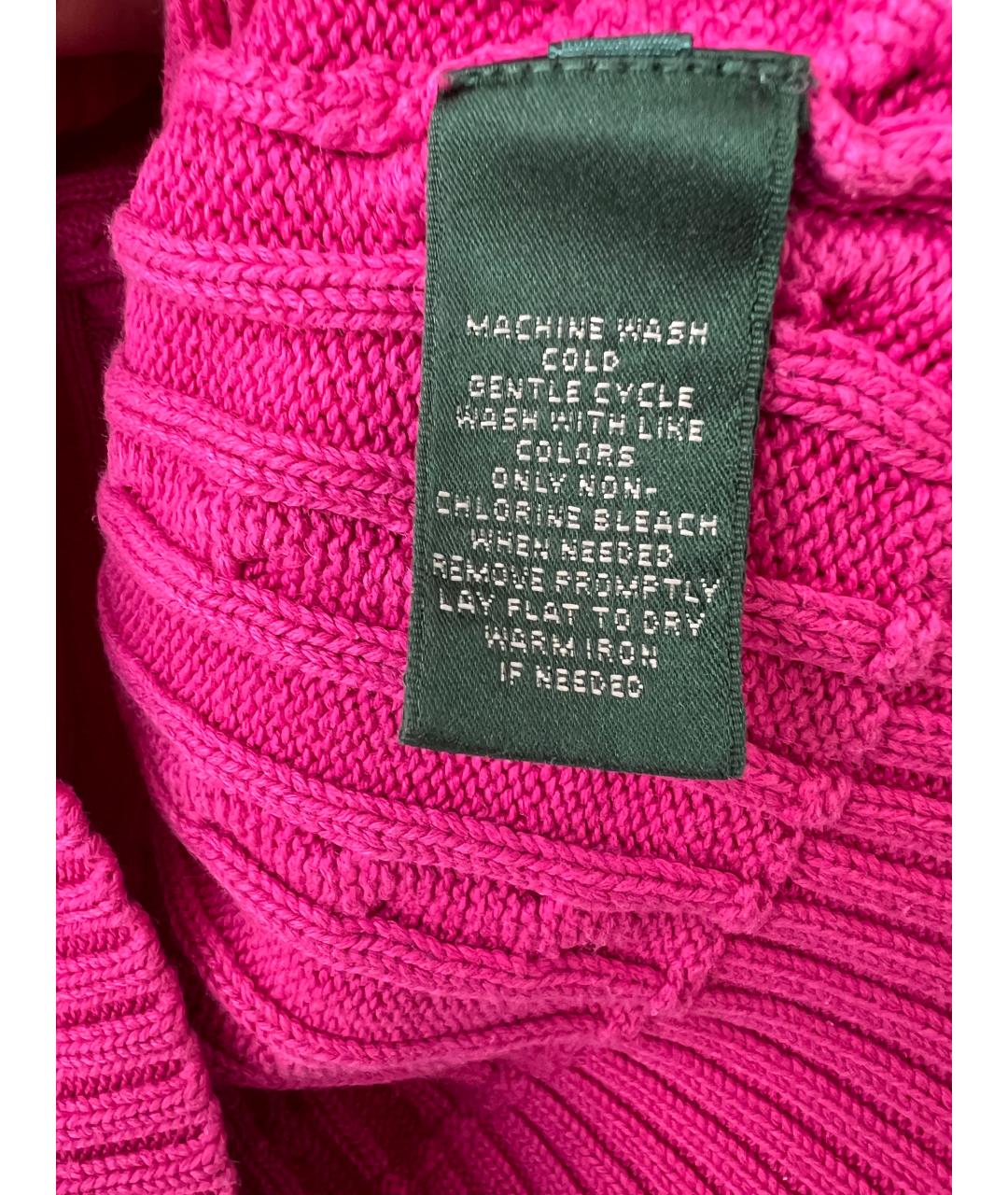 RALPH LAUREN Розовый хлопковый джемпер / свитер, фото 4