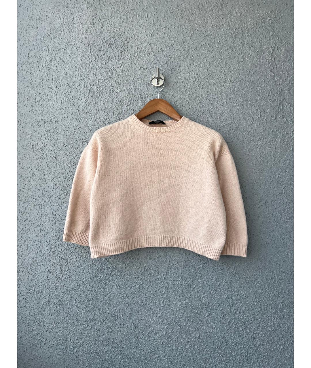 WEEKEND MAX MARA Розовый шерстяной джемпер / свитер, фото 5