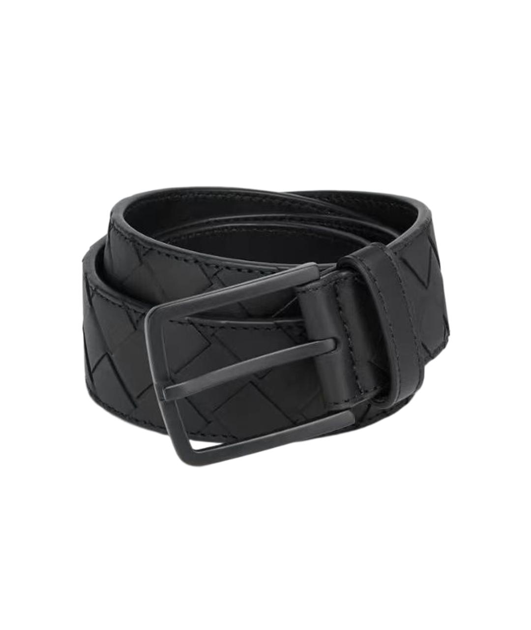 BOTTEGA VENETA Черный кожаный ремень, фото 1