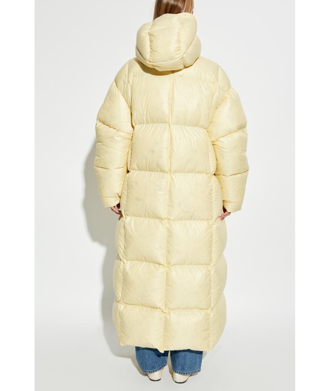 JIL SANDER Желтый полиамидовый пуховик, фото 4