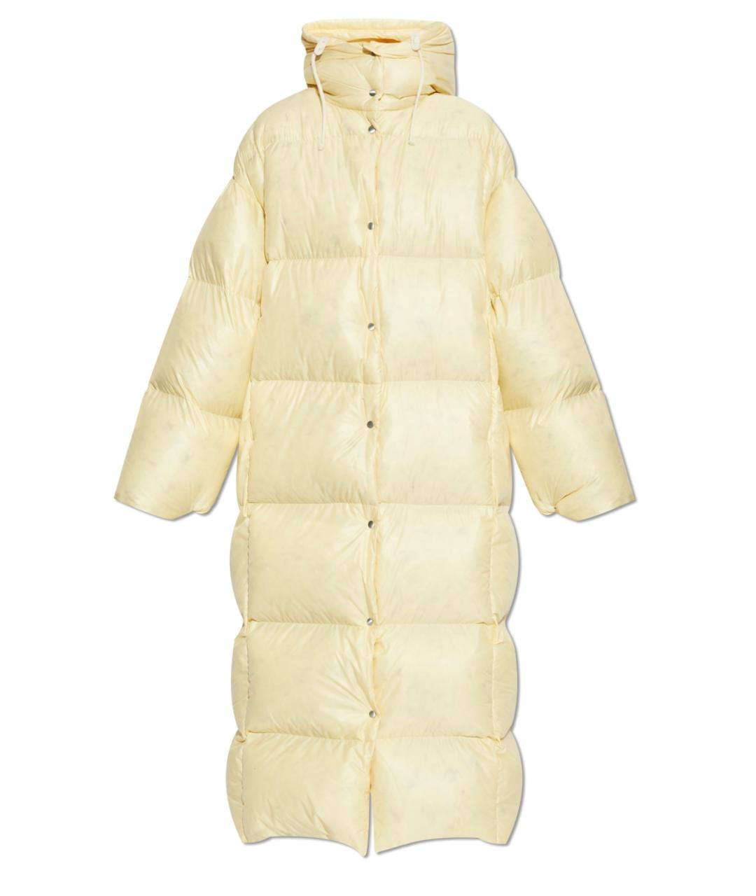 JIL SANDER Желтый полиамидовый пуховик, фото 1