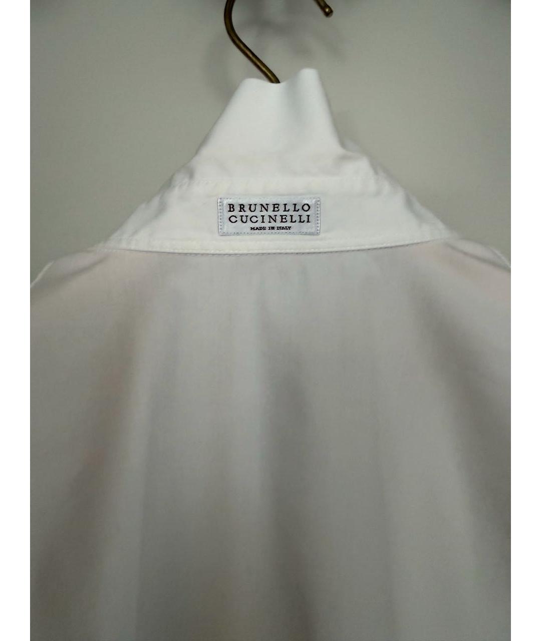 BRUNELLO CUCINELLI Белая хлопковая блузы, фото 6
