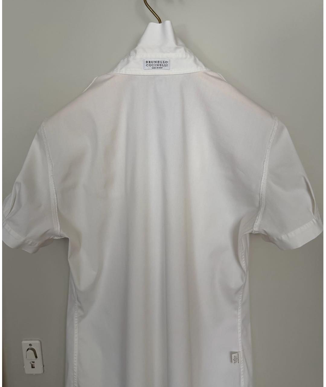 BRUNELLO CUCINELLI Белая хлопковая блузы, фото 3