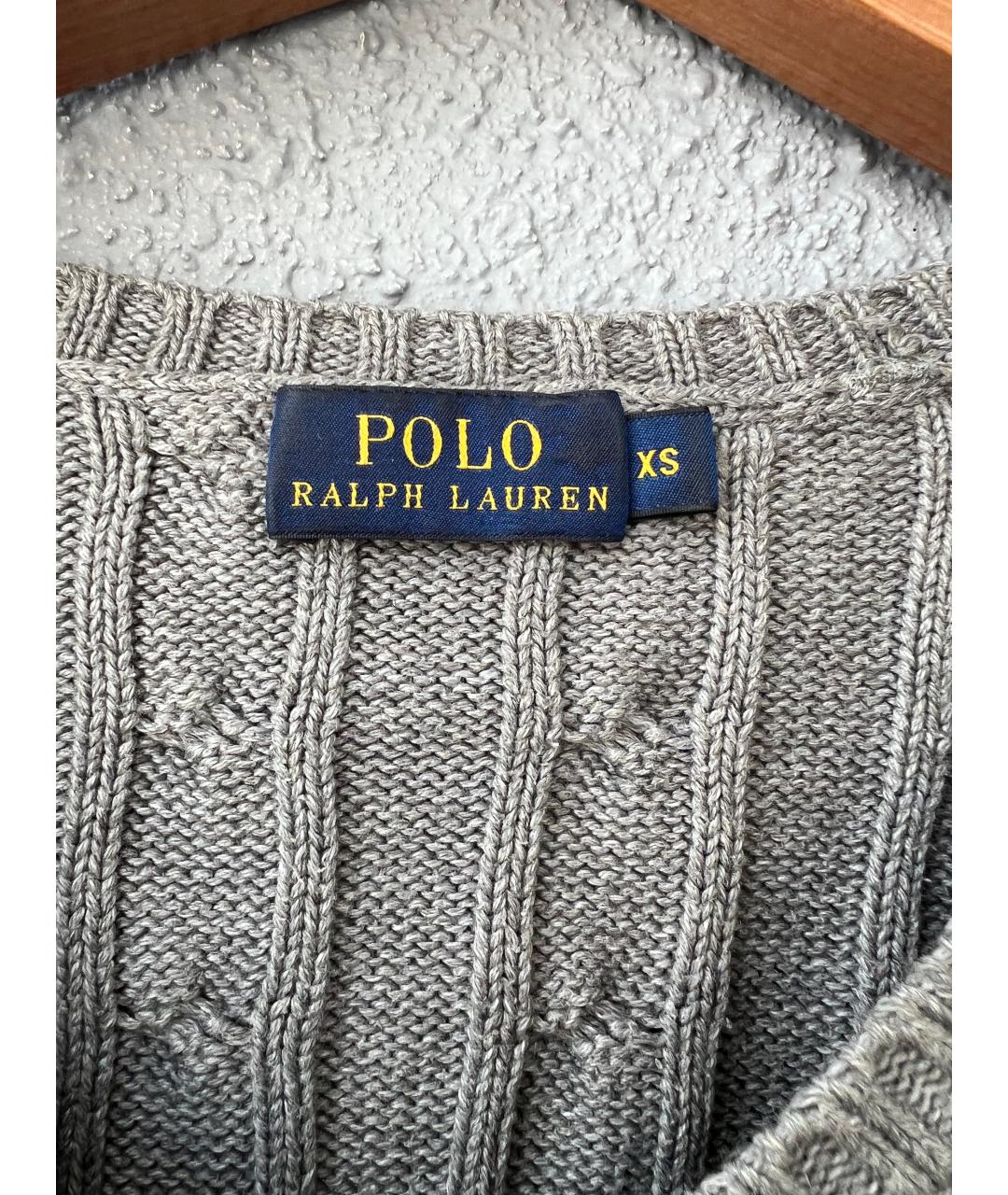 POLO RALPH LAUREN Серый хлопковый джемпер / свитер, фото 3