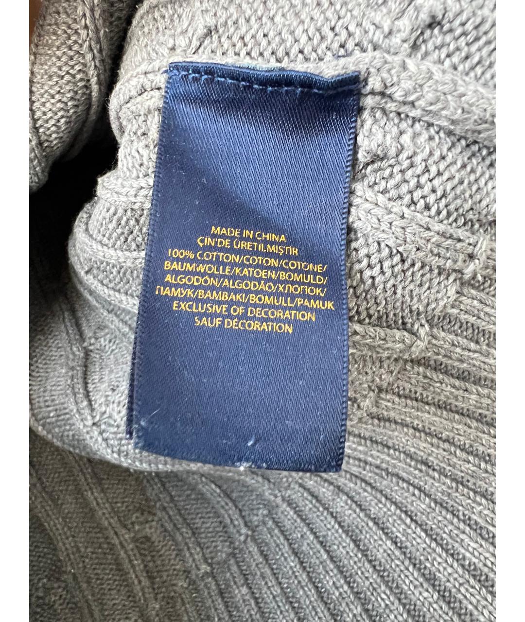 POLO RALPH LAUREN Серый хлопковый джемпер / свитер, фото 4