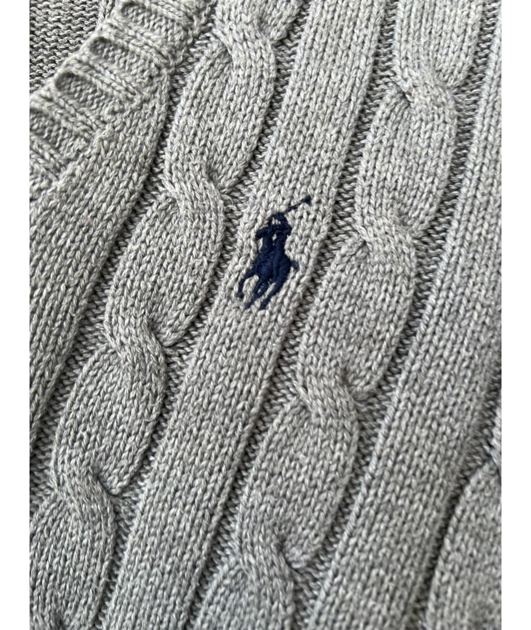 POLO RALPH LAUREN Серый хлопковый джемпер / свитер, фото 2