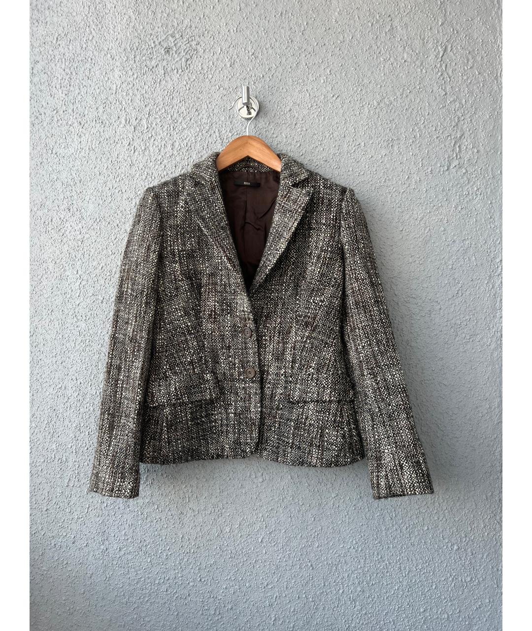 HUGO BOSS Мульти твидовый жакет/пиджак, фото 5