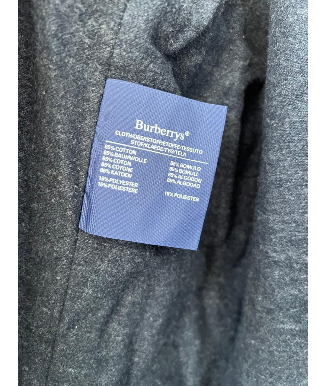 BURBERRY Бежевый хлопковый тренч / плащ, фото 4