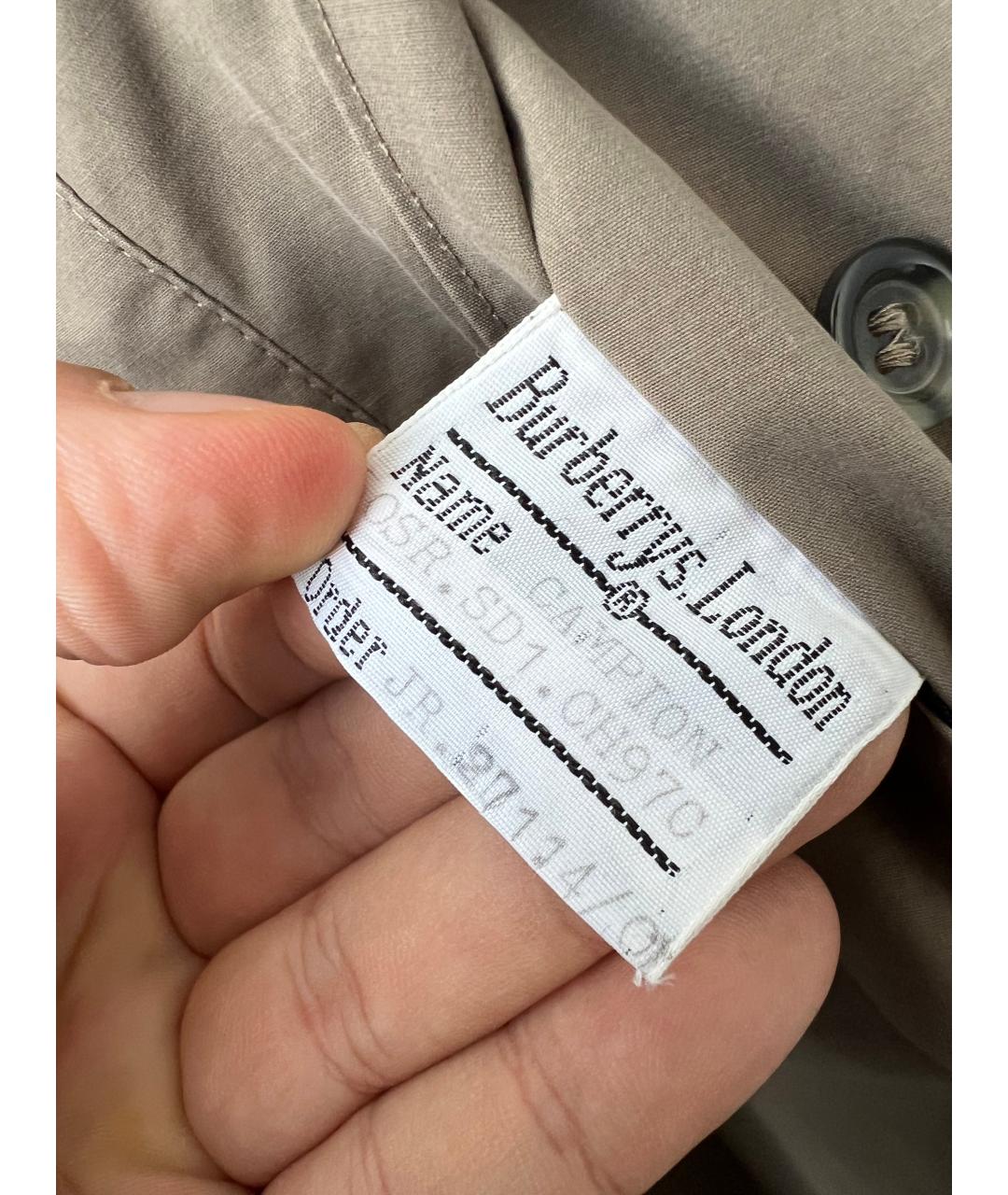 BURBERRY Бежевый хлопковый тренч / плащ, фото 5