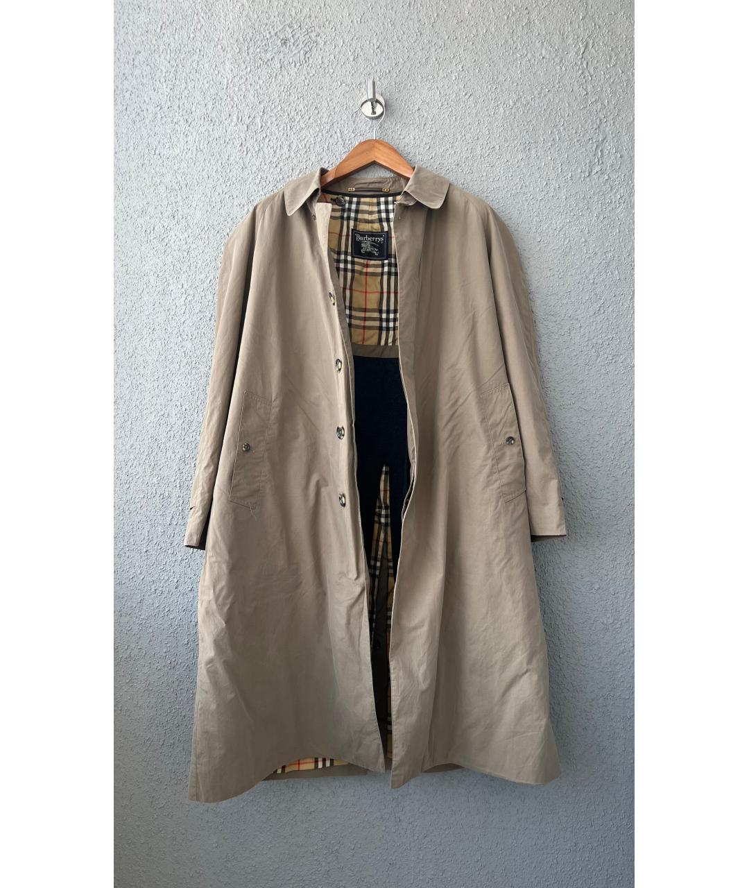 BURBERRY Бежевый хлопковый тренч / плащ, фото 6