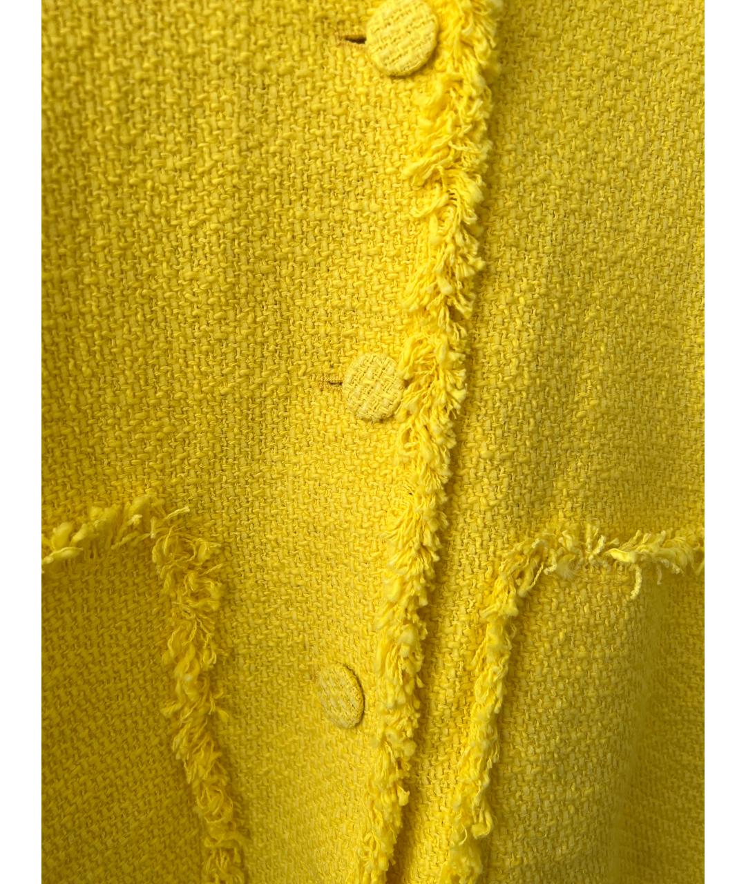 MSGM Желтый хлопковый жакет/пиджак, фото 2