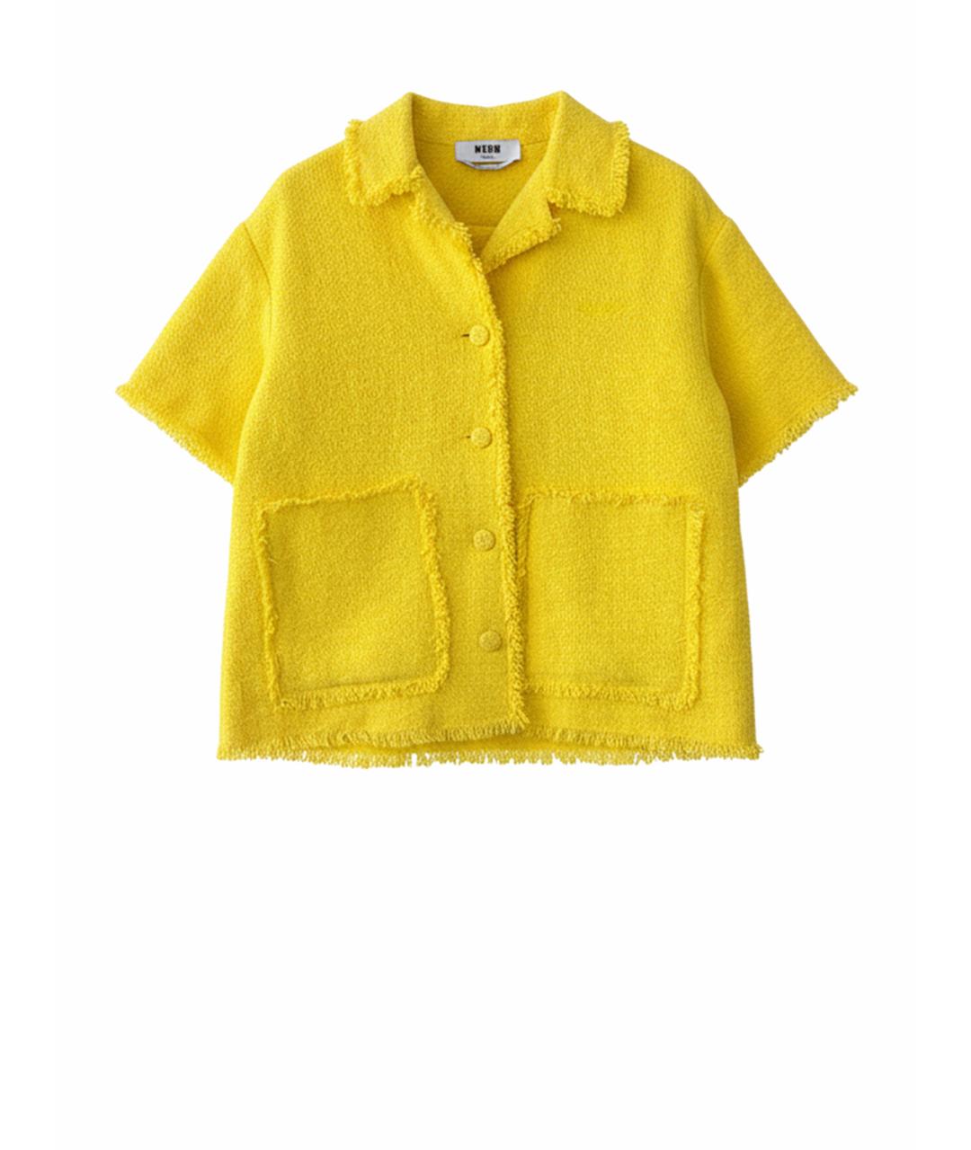 MSGM Желтый хлопковый жакет/пиджак, фото 1