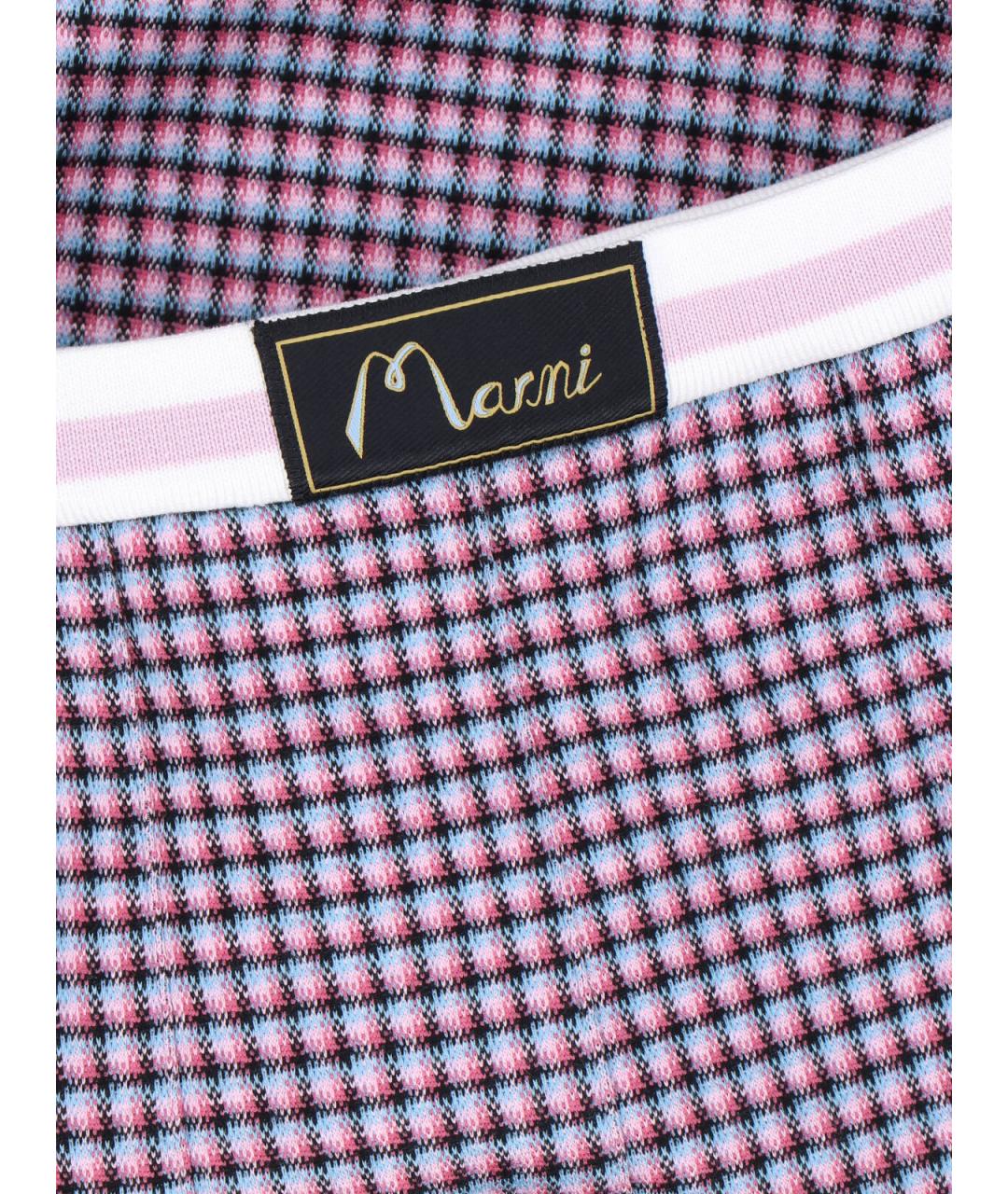 MARNI Фиолетовая вискозная юбка мини, фото 5