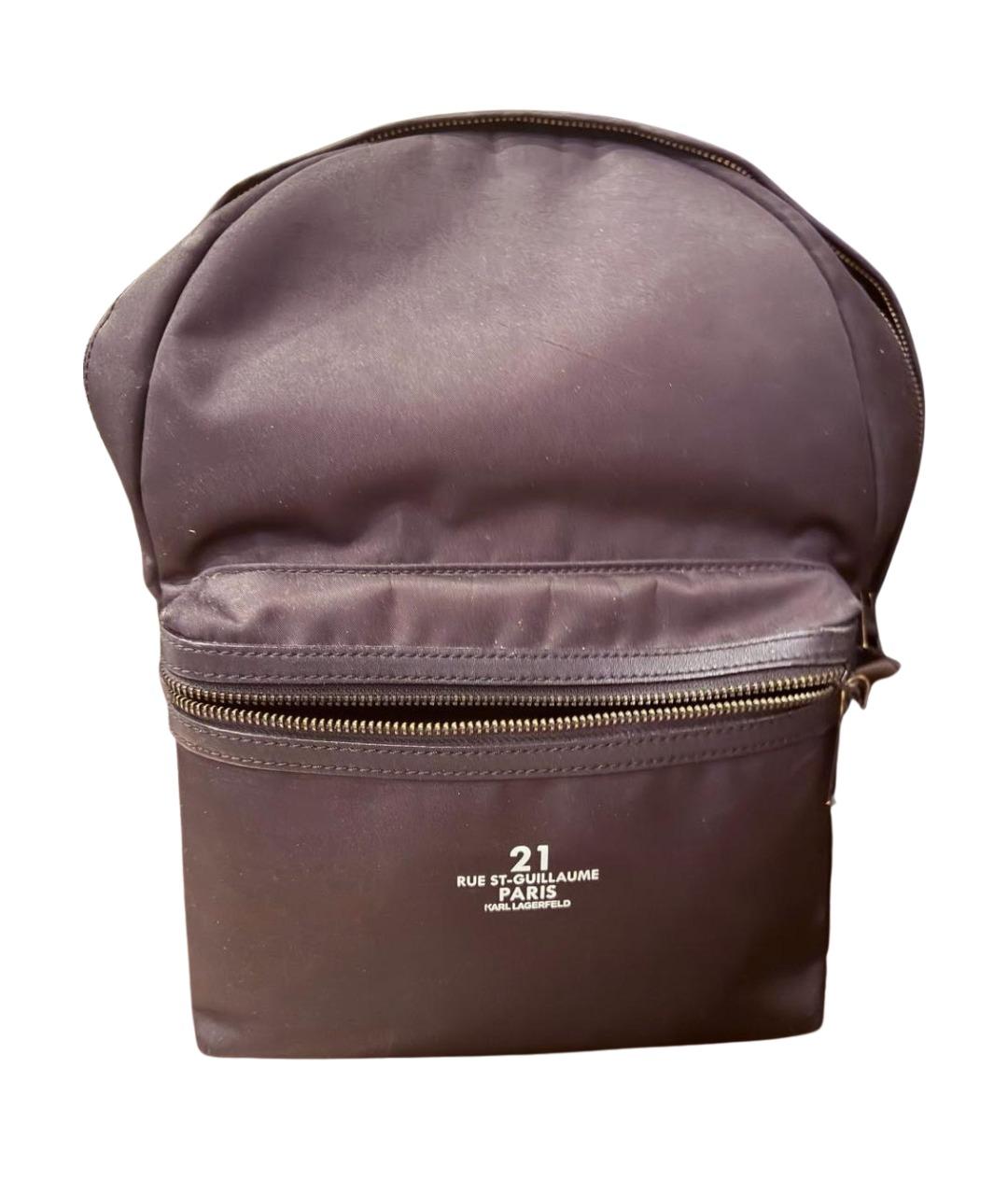 KARL LAGERFELD Черный жаккардовый рюкзак, фото 1