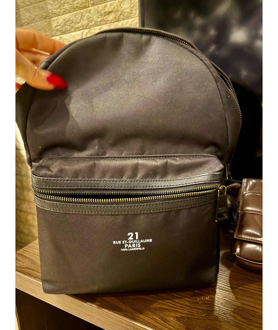 KARL LAGERFELD Черный жаккардовый рюкзак, фото 2