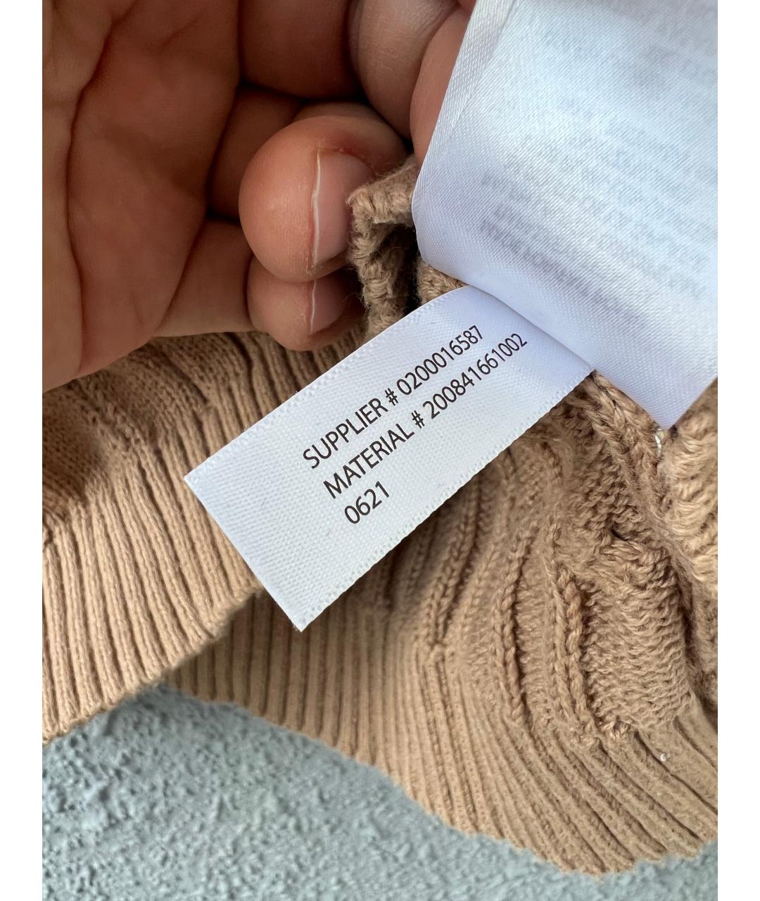 RALPH LAUREN Бежевый хлопковый джемпер / свитер, фото 6