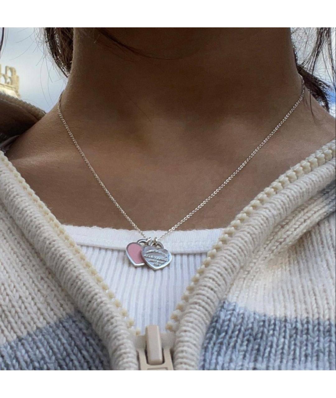 TIFFANY&CO Розовое серебряное колье, фото 7