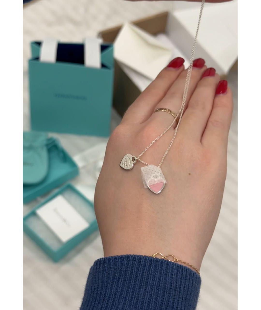 TIFFANY&CO Розовое серебряное колье, фото 6