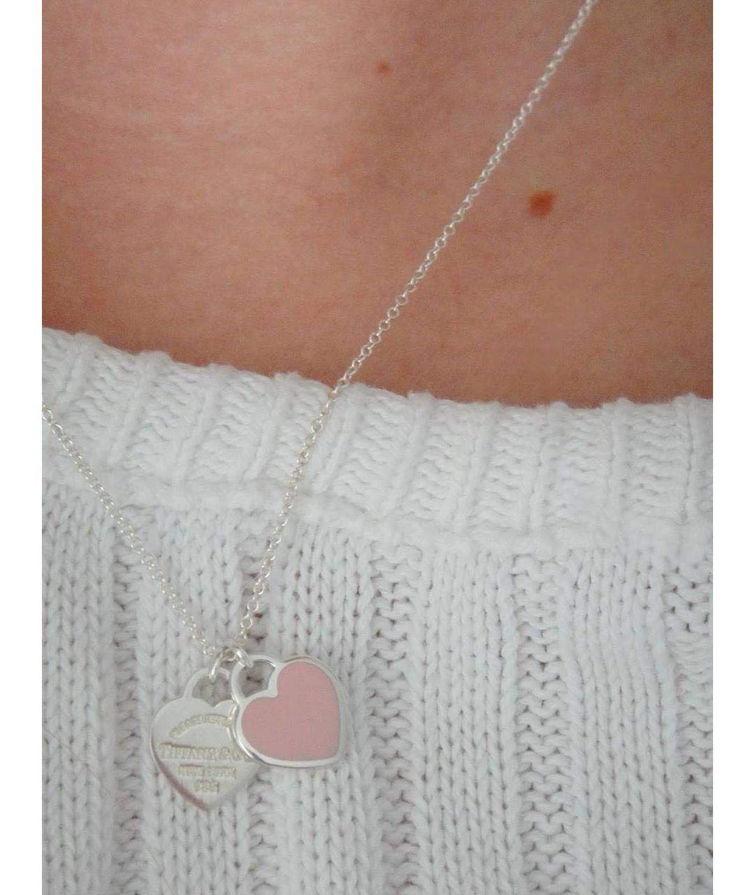 TIFFANY&CO Розовое серебряное колье, фото 8