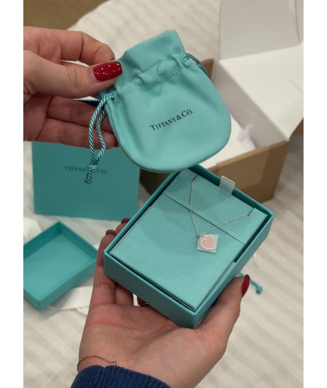 TIFFANY&CO Розовое серебряное колье, фото 3